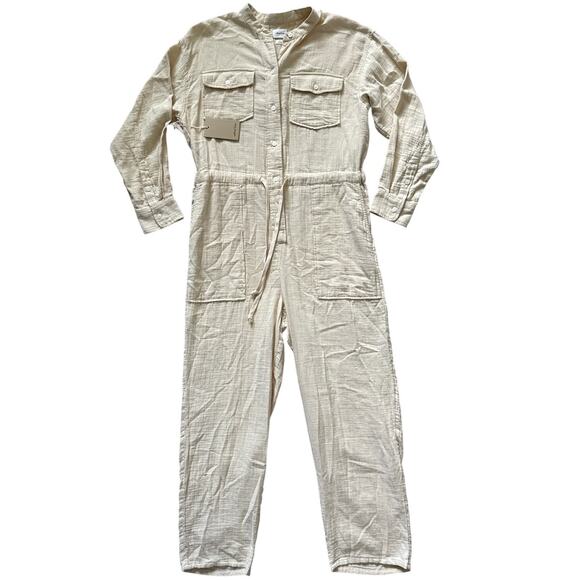 Aritzia Wilfred‎ Free Orne Button Up Jumpsuit Light Sand Size Small - Picture 7 of 14